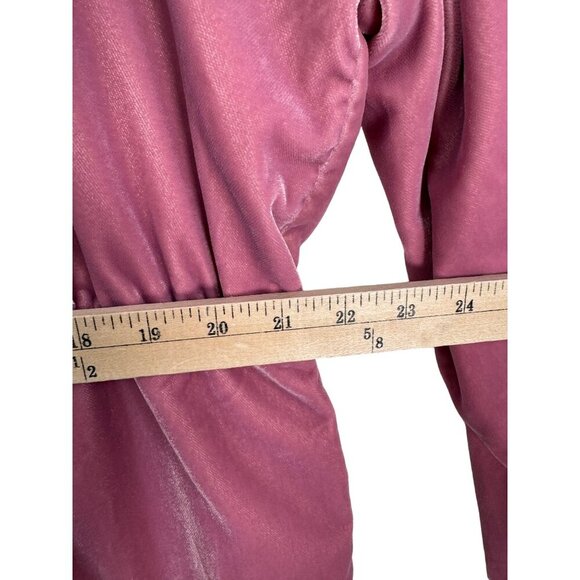 J.Crew Velvet Tulip-Hem Dress Long Sleeve Scoop Neck Guava Berry Pink Size 22 - Picture 6 of 12